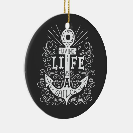 Ankerleven - Nautisch Quote Ornament (Rechts)