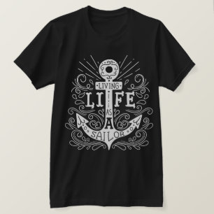 Ankerleven - Nautische  typografie T-shirt