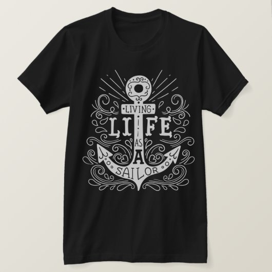 Ankerleven - Nautische  typografie T-shirt (Design voorkant)