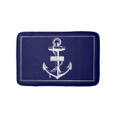  ankerlijst met de naam marineblauw-nautisch badmat (Voorkant)