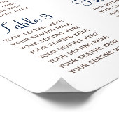 Ankermonogrammen, Nautical bruiloft Seating Chart Poster (Hoek)