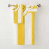 Ankerontwerp Geel Gestreept Bad Handdoek (Insitu)