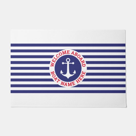 Ankerontwerp met strepen deurmat (Voorkant)