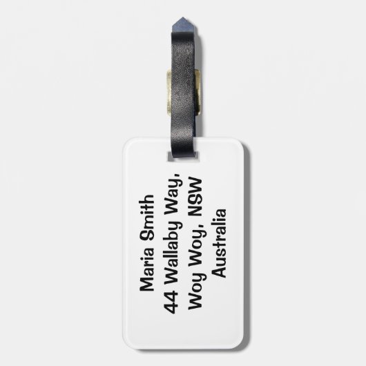 Ankerpatroon Bagagelabel (Achterkant verticaal)