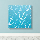 Ankerpatroon Canvas Afdruk (Insitu (Houten vloer))