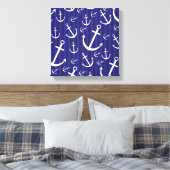 Ankerpatroon Canvas Afdruk (Insitu (Slaapkamer))