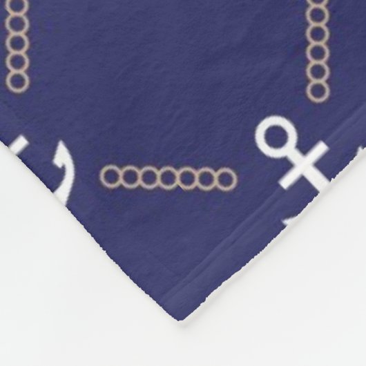 Ankerpatroon Fleece Deken (Hoek)