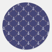 Ankerpatroon Ronde Sticker (Voorkant)