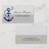 Ankerpictogram | patroonkleurblok visitekaartje (Voorkant / Achterkant)