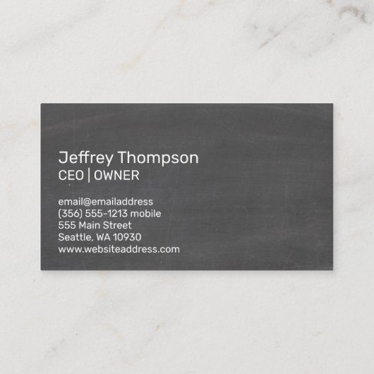 Ankerpictogram | Schoolbord-achtergrond Visitekaartje (Achterkant)