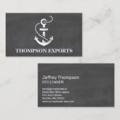 Ankerpictogram | Schoolbord-achtergrond Visitekaartje (Voorkant / Achterkant)