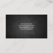 Ankerpictogram | Zwarte textuur Visitekaartje (Achterkant)