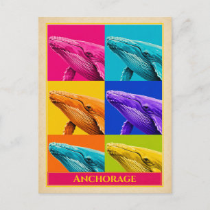 Ankerplaats Alaska Postkaart Walvis Vintage