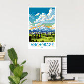 Ankerplaats Poster Ski Oud Nationaal Park Reizen (Thuiskantoor)