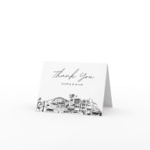 Ankerplaats Silhouette Schets Bedankkaart