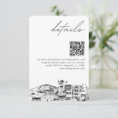 Ankerplaats Trouwmoderne Details QR-code Informatiekaartje (Staand voorkant)