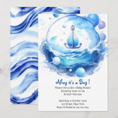 Anker's Ahoy Nautische Douche Boy Baby shower Kaart (Voorkant / Achterkant)