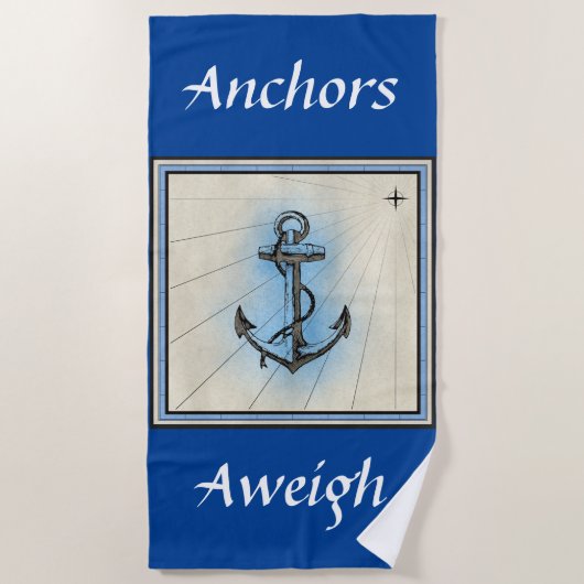 Ankers Aweigh Strandlaken (Voorkant)