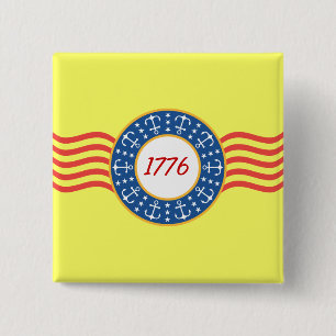 Ankers en sterren - vierkante button 5,1 cm