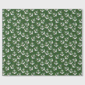 Ankers met kerstlampjes cadeaupapier (Vlak)