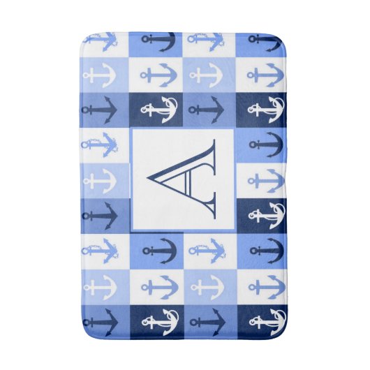 Ankers monogram badmat (Voorkant Verticaal)