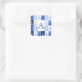 Ankers monogram vierkant sticker (Tas)