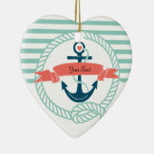 Ankers Nautisch - 2-zijdig Keramisch Ornament (Rechts)