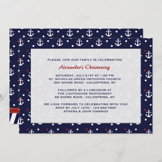 Ankers nautische uitnodiging (Voorkant / Achterkant)