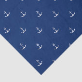 Ankers op marineblauwe achtergrond nautisch thema tissuepapier (Detail)