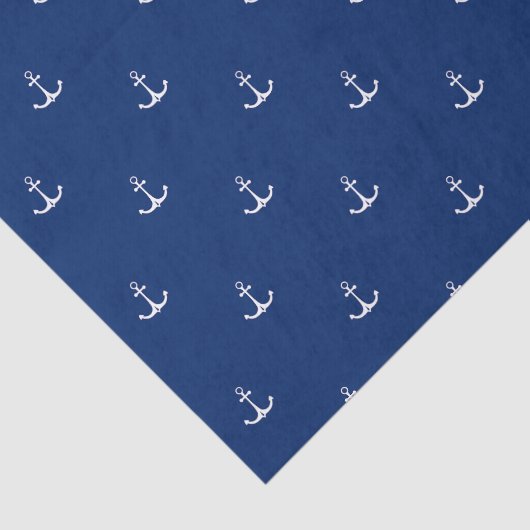 Ankers op marineblauwe achtergrond nautisch thema tissuepapier (Detail)