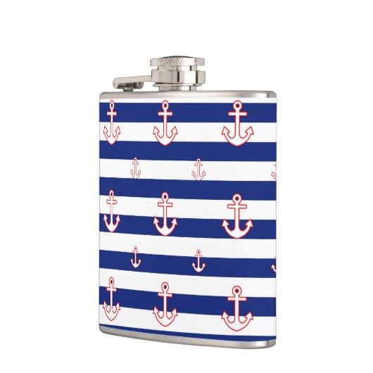 Ankers op marineslepes heupfles (Links)