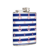 Ankers op marineslepes heupfles (Rechts)