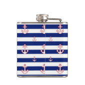 Ankers op marineslepes heupfles (Achterkant)