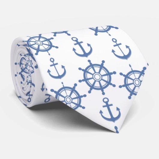 Ankers Schepen Wielboten Schepen stropdas retro bl (Opgerold)