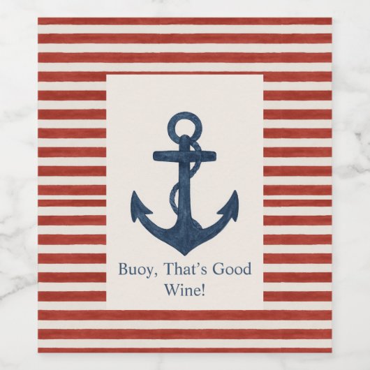 Ankers van een weegwijnlabel wijn etiket (Enkel label)