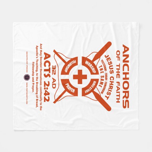 Ankers van het geloof fleece deken (Voorkant (Horizontaal))