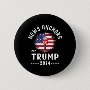 Ankers voor Trump 2024 Amerikaanse vlag stemmen Tr Ronde Button 5,7 Cm