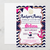 Ankers Weg Baby Shower Uitnodiging (Voorkant / Achterkant)