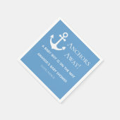 Ankers weg Blue Anchor Baby shower Servet (Hoek)