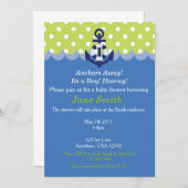 Ankers weg, het is een jongen! Hoera! Uitnodiging (Voorkant / Achterkant)