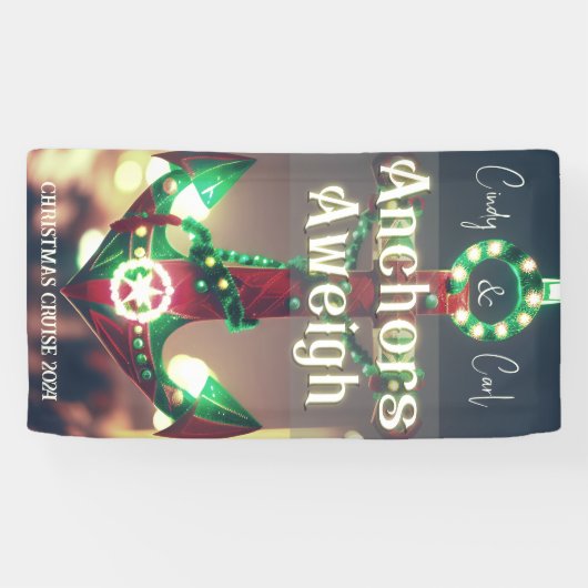 Ankers weg Kerstmis Cruise Spandoek (Horizontaal)