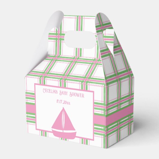 Ankers weg meisje nautische Baby shower Bedankdoosjes (Achterkant)