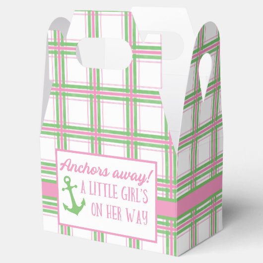 Ankers weg meisje nautische Baby shower Bedankdoosjes (Geopend)