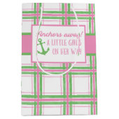 Ankers weg meisje nautische Baby shower Medium Cadeauzakje (Voorkant)