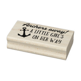 Ankers weg meisje nautische Baby shower Rubberstempel