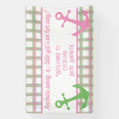 Ankers weg meisje nautische Baby shower Spandoek (Verticaal)