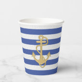 Ankers weg Natical Party Papieren Bekers (Achterkant)