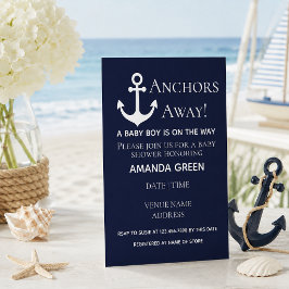 Ankers Weg Navy Blauwe Nautilus Baby Borrel Kaart