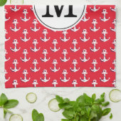 Ankers weg! Rode Custom Monogrammed Golf Bag Theedoek (Gevouwen)