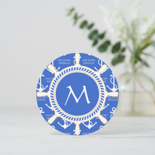 Ankers wegen zeilthema Kustpatroon Kaart (Staand voorkant)